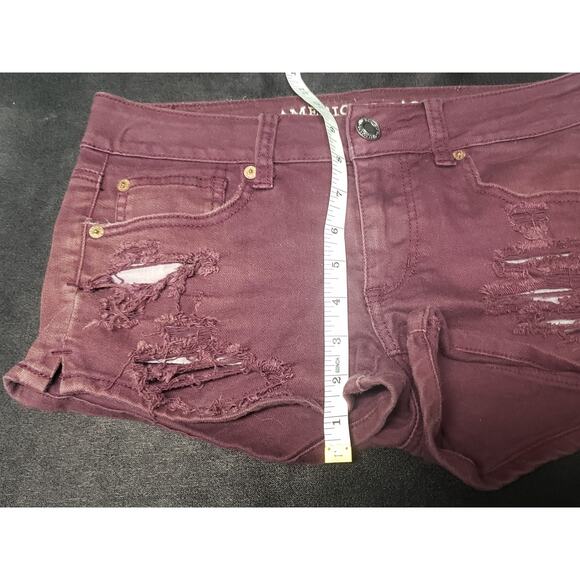 American Eagle Outfitters Distressed Stretch Shortie Shorts | Size 2 - Picture 5 of 6